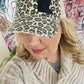 Leopard print state hats Minnesota or any state Baseball trucker cap animal print - Stacy's Pink Martini Boutique