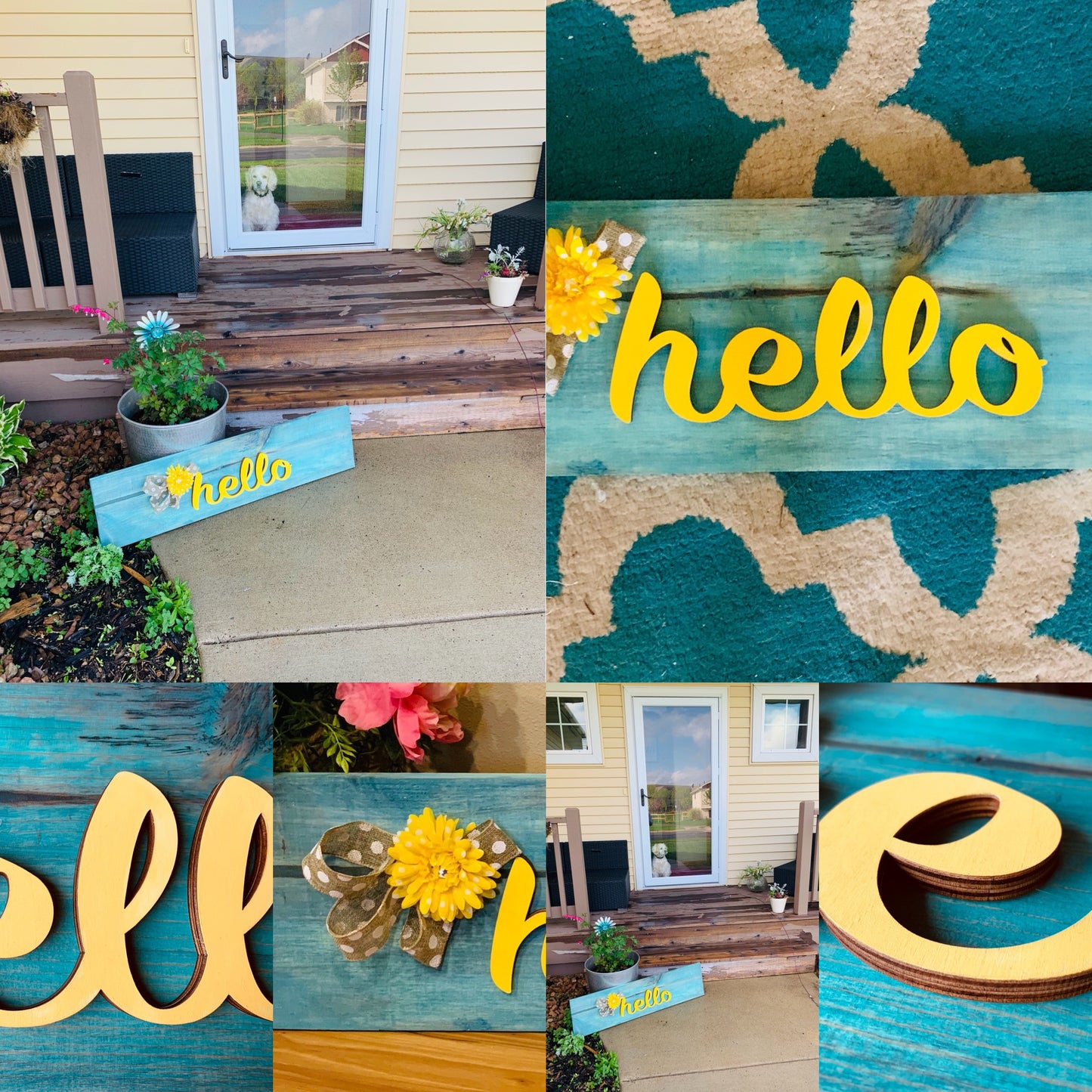 Wood sign { Hello } - Stacy's Pink Martini Boutique