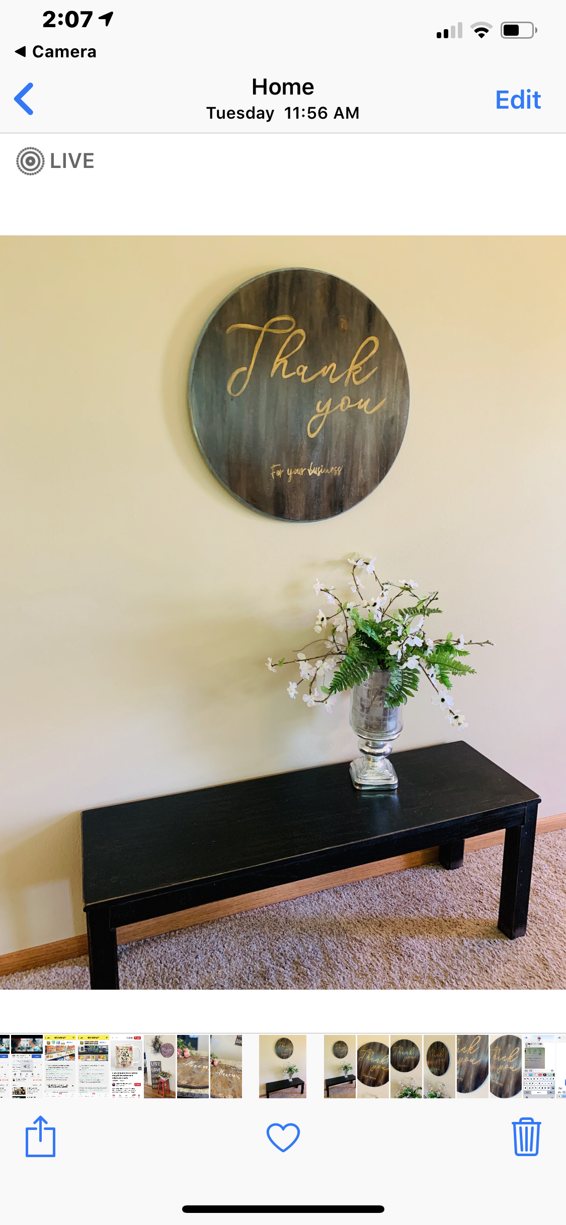 Wood sign { Thank you for your business } Completely hand painted. No vinyl letters. - Stacy's Pink Martini Boutique