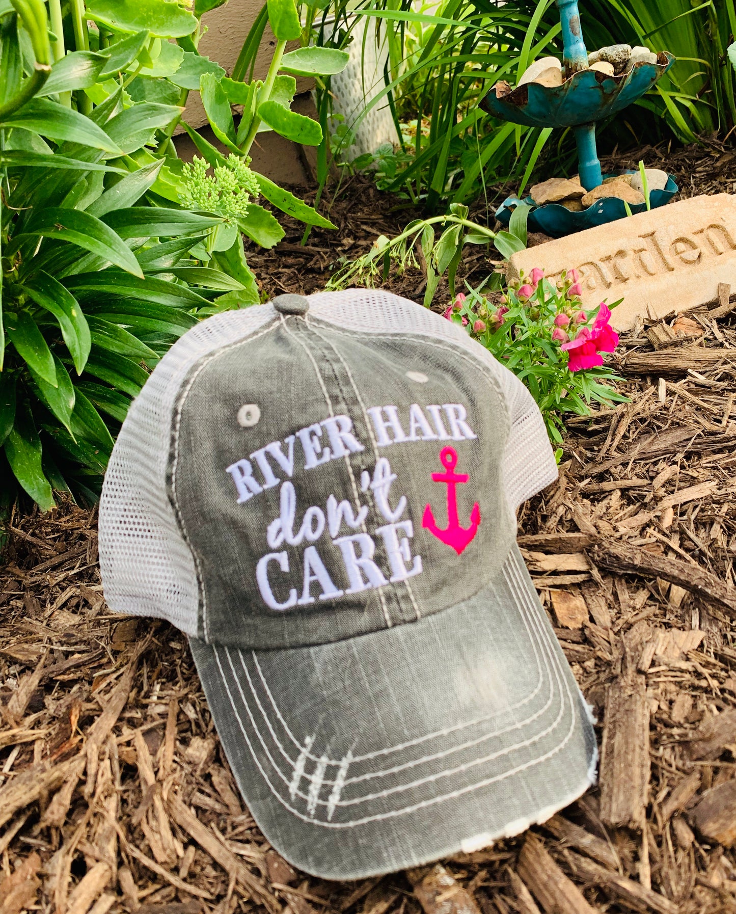 River hats RIVER hair dont care Embroidered trucker caps - Stacy's Pink Martini Boutique