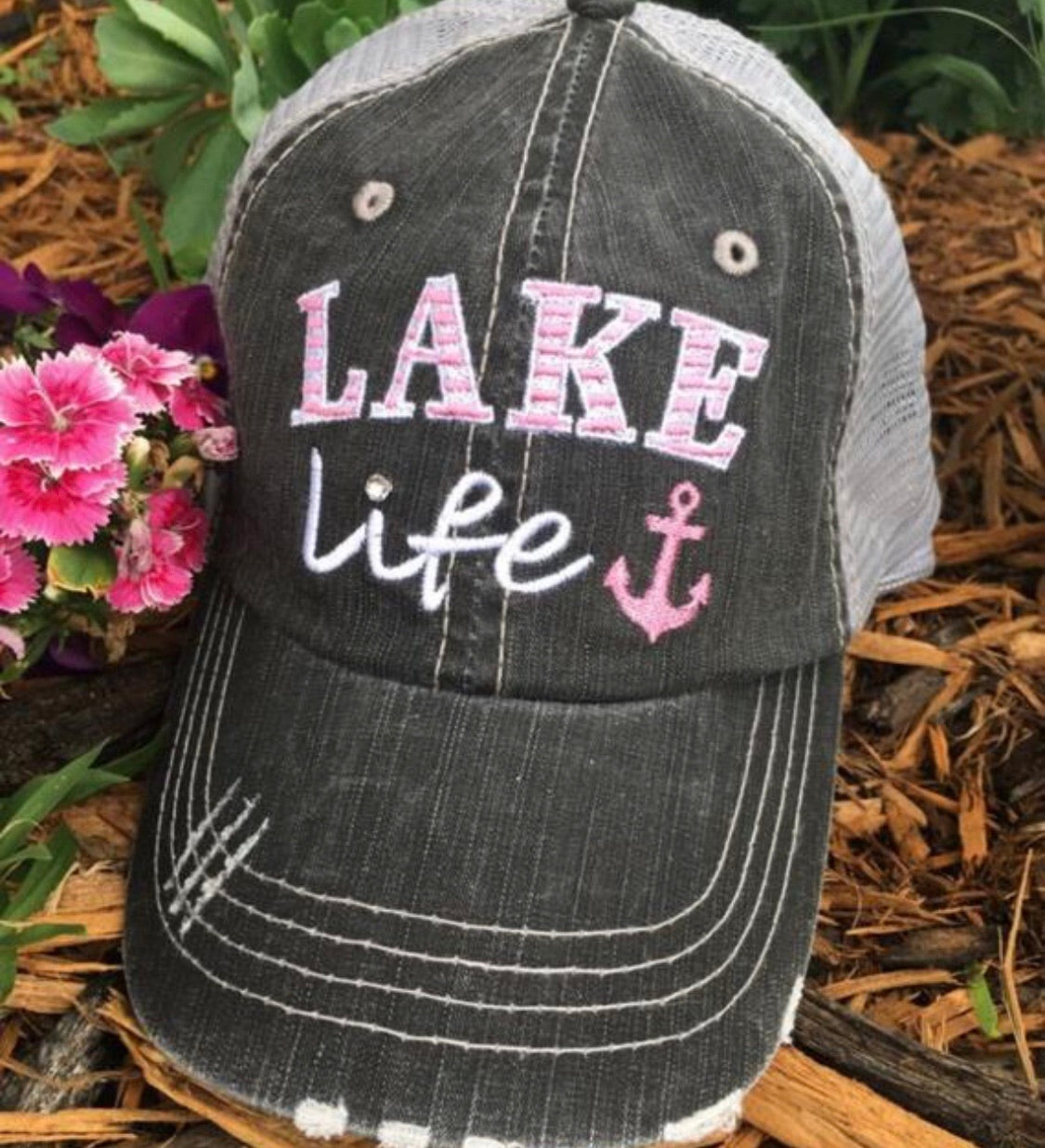 Hats and clothing { I’m on lake time } Black • S - 3XL • Tank tops - Stacy's Pink Martini Boutique