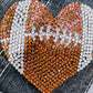 Rhinestone sports hats Football Baseball Basketball BLING rhinestones Gray distressed trucker hat Heart Game day Sports