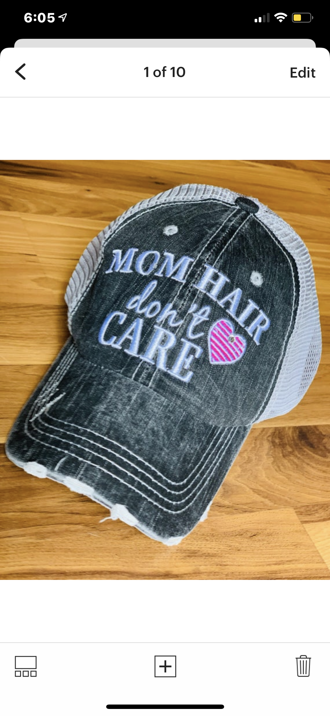 Mom hats Mom hair dont care Embroidered trucker womens baseball caps Teal pink heart - Stacy's Pink Martini Boutique