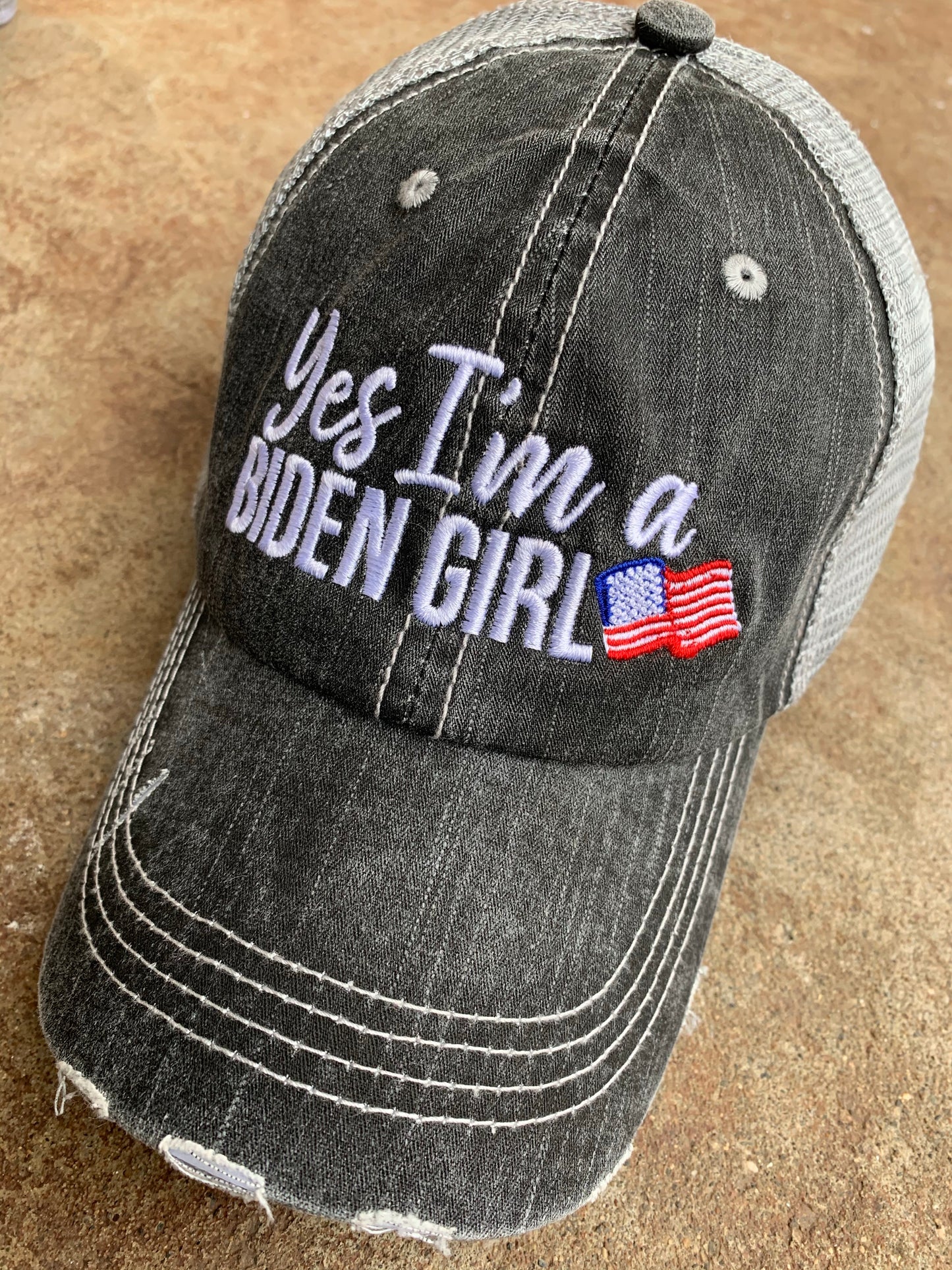 TRUMP & Biden hats! | Trump hair dont care | YES I’m a Trump girl | Yes I’m a Biden girl | American flag | USA - Stacy's Pink Martini Boutique