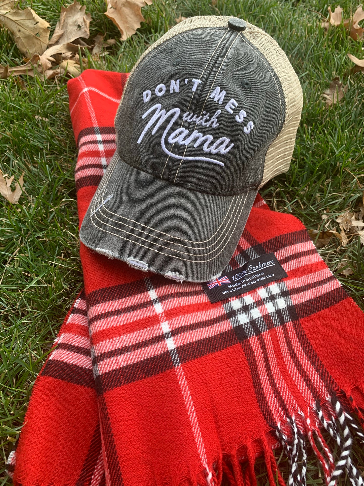 Mom hats! Dont mess with Mama | Embroidered distressed womens trucker cap | 4 colors!  Black • Wine • Light pink • Teal | Mama bear | Mommin ain’t easy | Tired as a mother - Stacy's Pink Martini Boutique