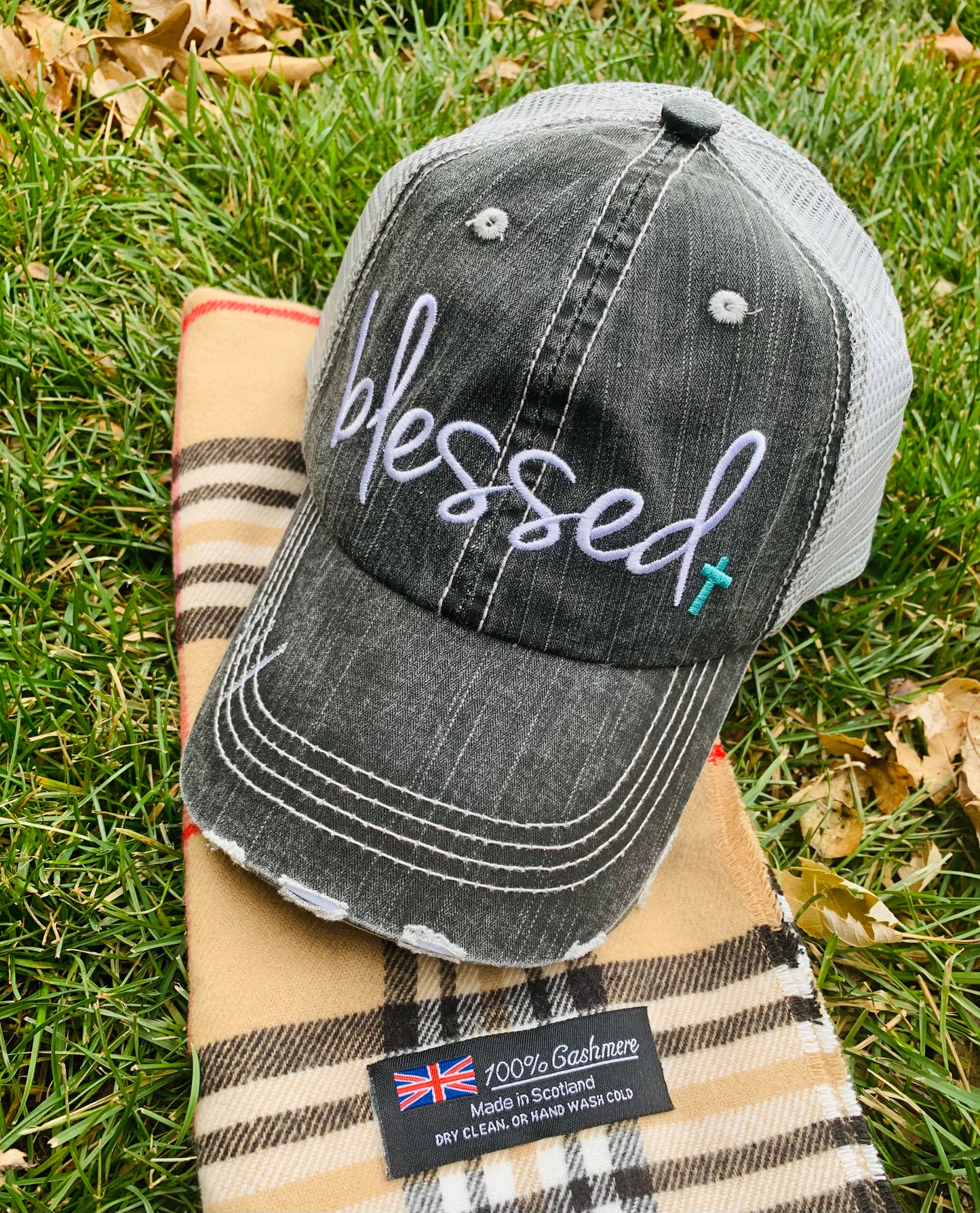 HOT MESS just doing my best hats Embroidered gray distressed unisex trucker caps Womens gift - Stacy's Pink Martini Boutique