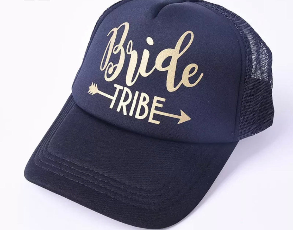 Wedding hats Custom bride & groom caps Bride Tribe Team Bride Squad All colors Personalize - Stacy's Pink Martini Boutique