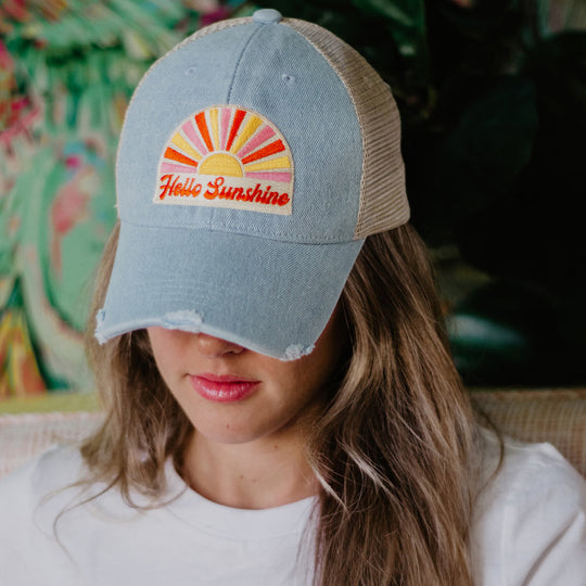 Sunkissed hats Hello sunshine caps T-shirts Embroidered