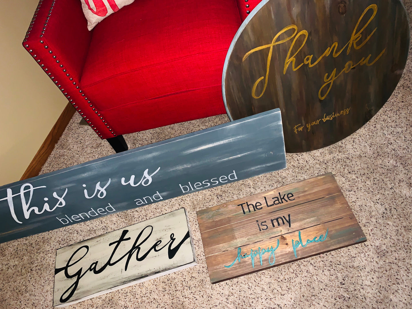 Wood signs { Hand painted } You + Me + Them = Us. Solid pine. Family. Wood. Signs. Barn wood. - Stacy's Pink Martini Boutique