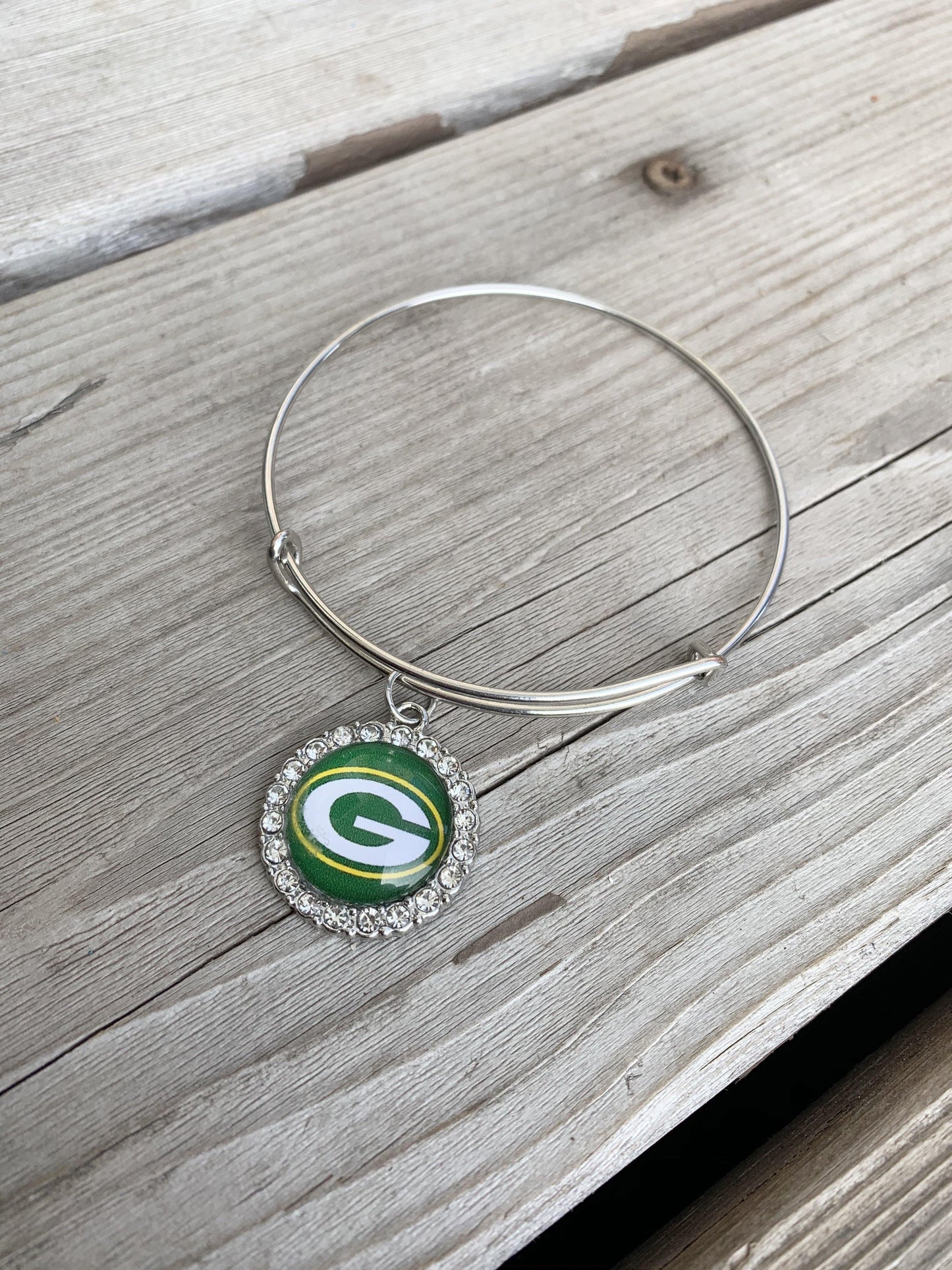 Green Bay Packers | Football jewelry | Necklaces | Earrings | Bracelets | Keychains - Stacy's Pink Martini Boutique