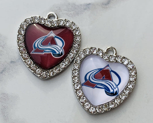 Bracelets and charms { Colorado Avalanche } Denver hockey findings - Stacy's Pink Martini Boutique