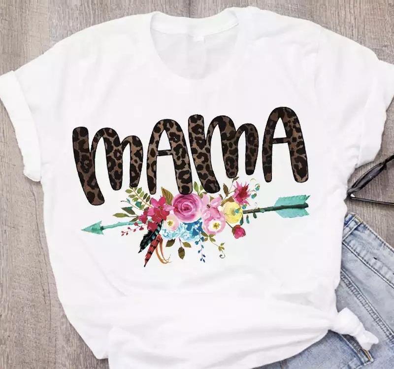 Mama T-shirts | Floral | Arrow | S - 3 XL - Stacy's Pink Martini Boutique