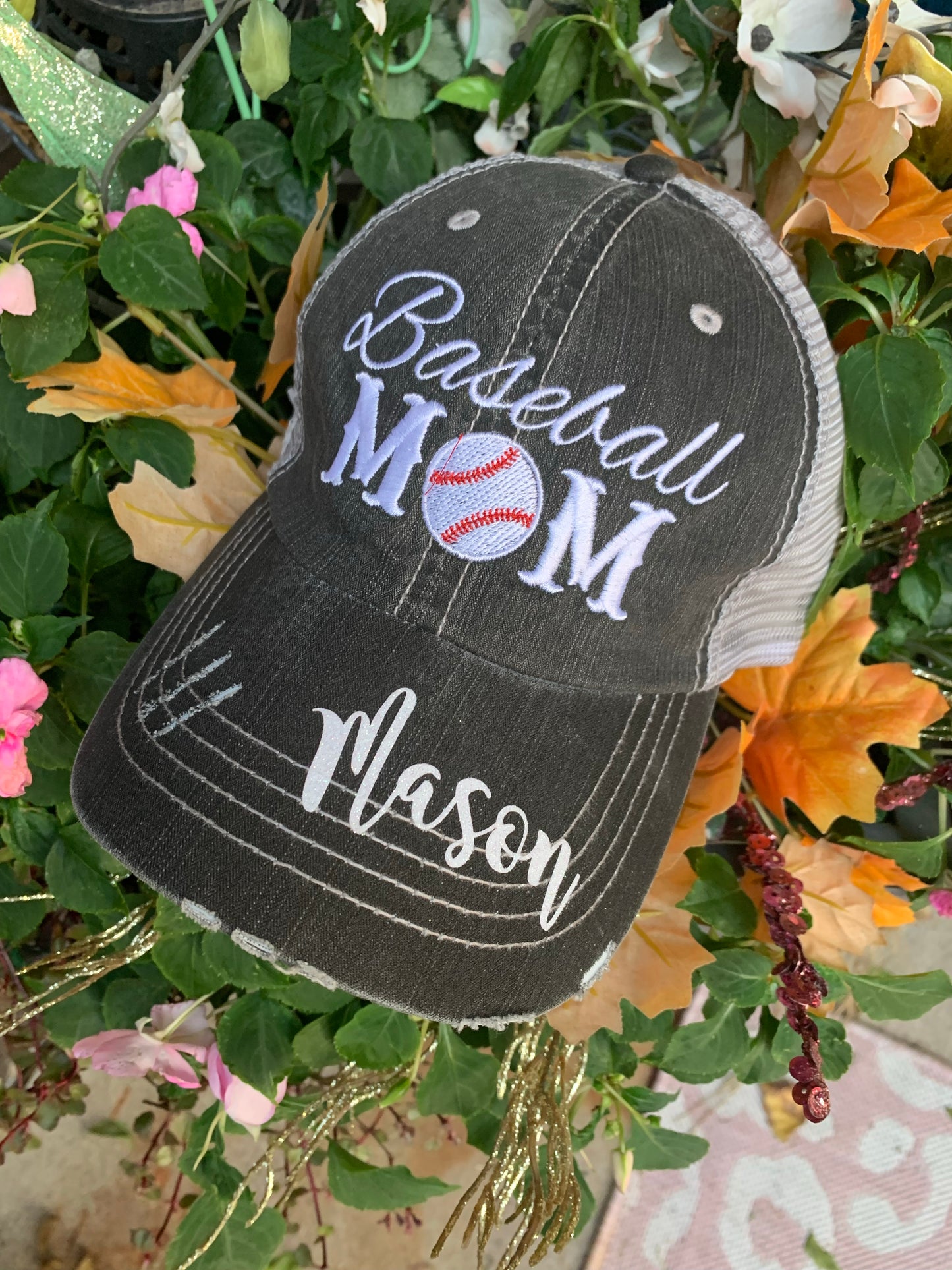 Personalized SOCCER hats Soccer mom Womens embroidered trucker caps Soccer hair - Stacy's Pink Martini Boutique