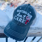 Hunting hat Hunting hair dont care Buffalo check deer Embroidered Buck Hunt Hunter - Stacy's Pink Martini Boutique