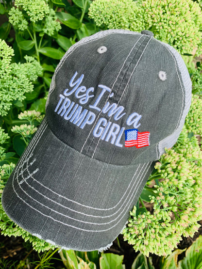 TRUMP & Biden hats! | Trump hair dont care | YES I’m a Trump girl | Yes I’m a Biden girl | American flag | USA - Stacy's Pink Martini Boutique