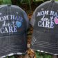 Mom hats Mom hair dont care Embroidered trucker womens baseball caps Teal pink heart - Stacy's Pink Martini Boutique