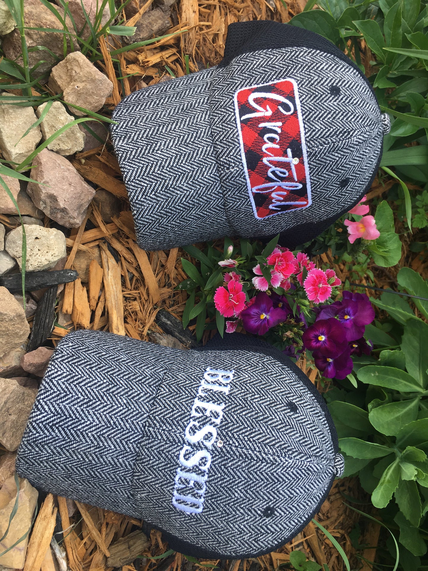 Faith hats and clothing FAITH OVER FEAR Embroidered trucker caps - Stacy's Pink Martini Boutique