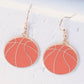 Basketball earrings Gold and orange Sports