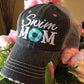 Swim hats! Swim mom | Swim hair dont care | Trucker caps | Customize-name-number-BLING! - Stacy's Pink Martini Boutique