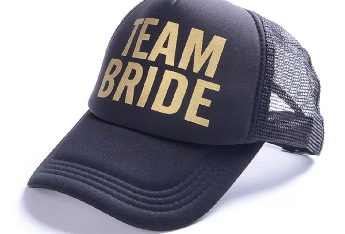 Wedding hats Custom bride & groom caps Bride Tribe Team Bride Squad All colors Personalize - Stacy's Pink Martini Boutique