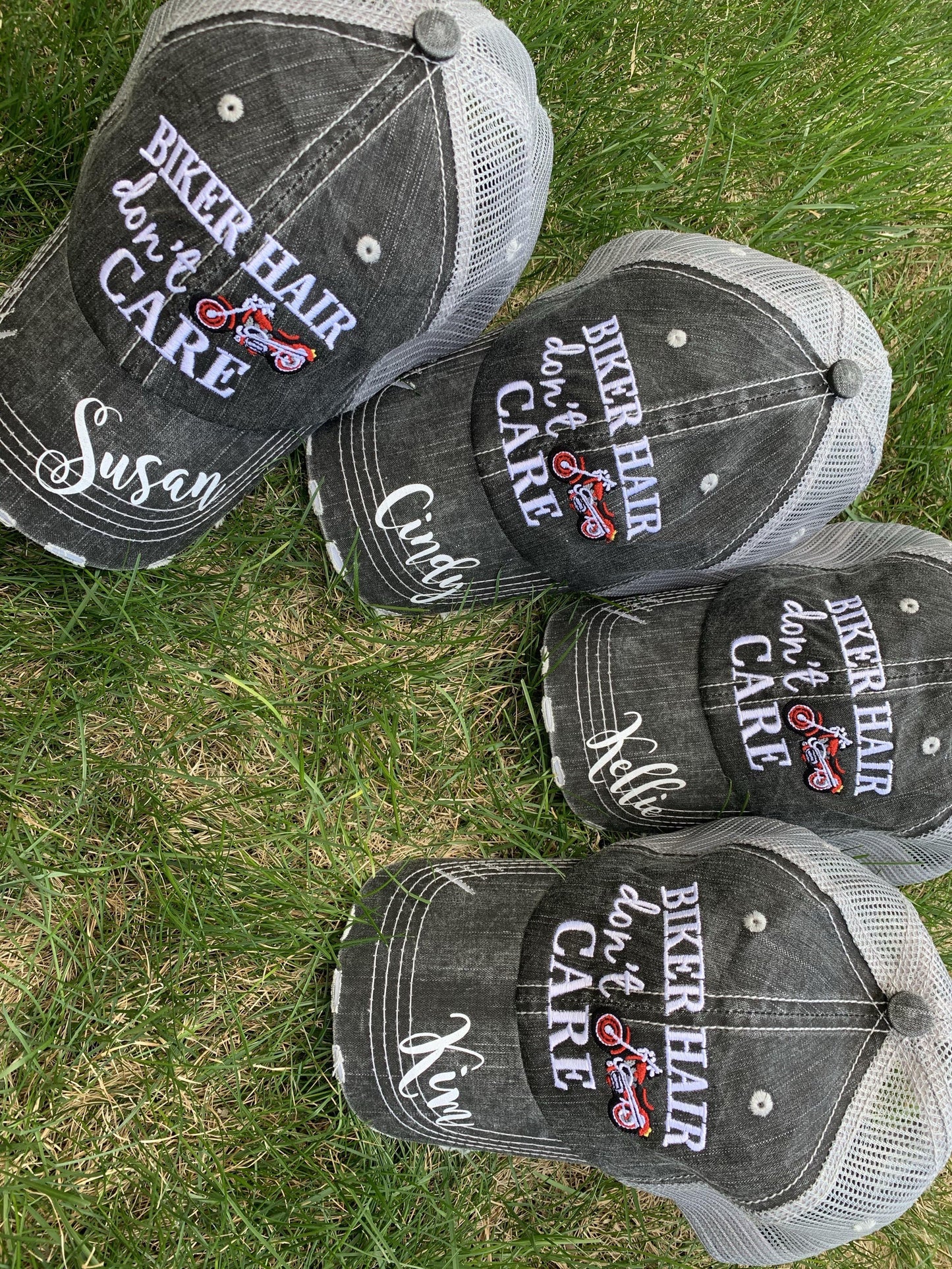 Boat hats! Boat hair dont care. FREE ship and FREE jewelry with each order. Embroidered distressed gray trucker hats with anchors. - Stacy's Pink Martini Boutique