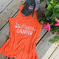 I’m a happy camper tank top •• Coral, teal, black, dark gray, light brown or white •• S - XXL - Stacy's Pink Martini Boutique