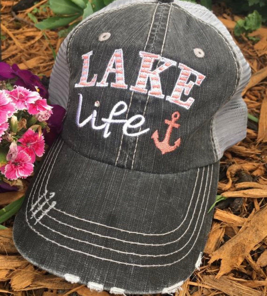 Hats and clothing { I’m on lake time } Black • S - 3XL • Tank tops - Stacy's Pink Martini Boutique