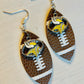 Earrings { Football } Minnesota Vikings • Brown leather footballs • Silver • Fish hook • All NFL teams available • Vikings charms available separately as well. - Stacy's Pink Martini Boutique