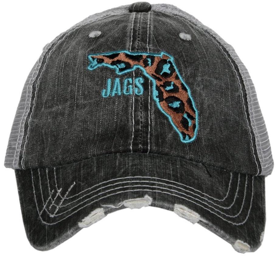 Florida Jaguars hat Jags Jacksonville Jaguars Leopard print State - Stacy's Pink Martini Boutique
