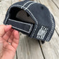 Hat Stay humble hustle hard Embroidery navy blue distressed cap