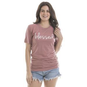 Blessed T-shirts! Women’s • Blue-pink or gray • S - XXL - Stacy's Pink Martini Boutique