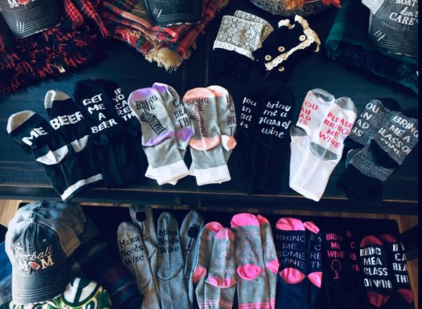Socks { If you can read this bring me chocolate } - Stacy's Pink Martini Boutique
