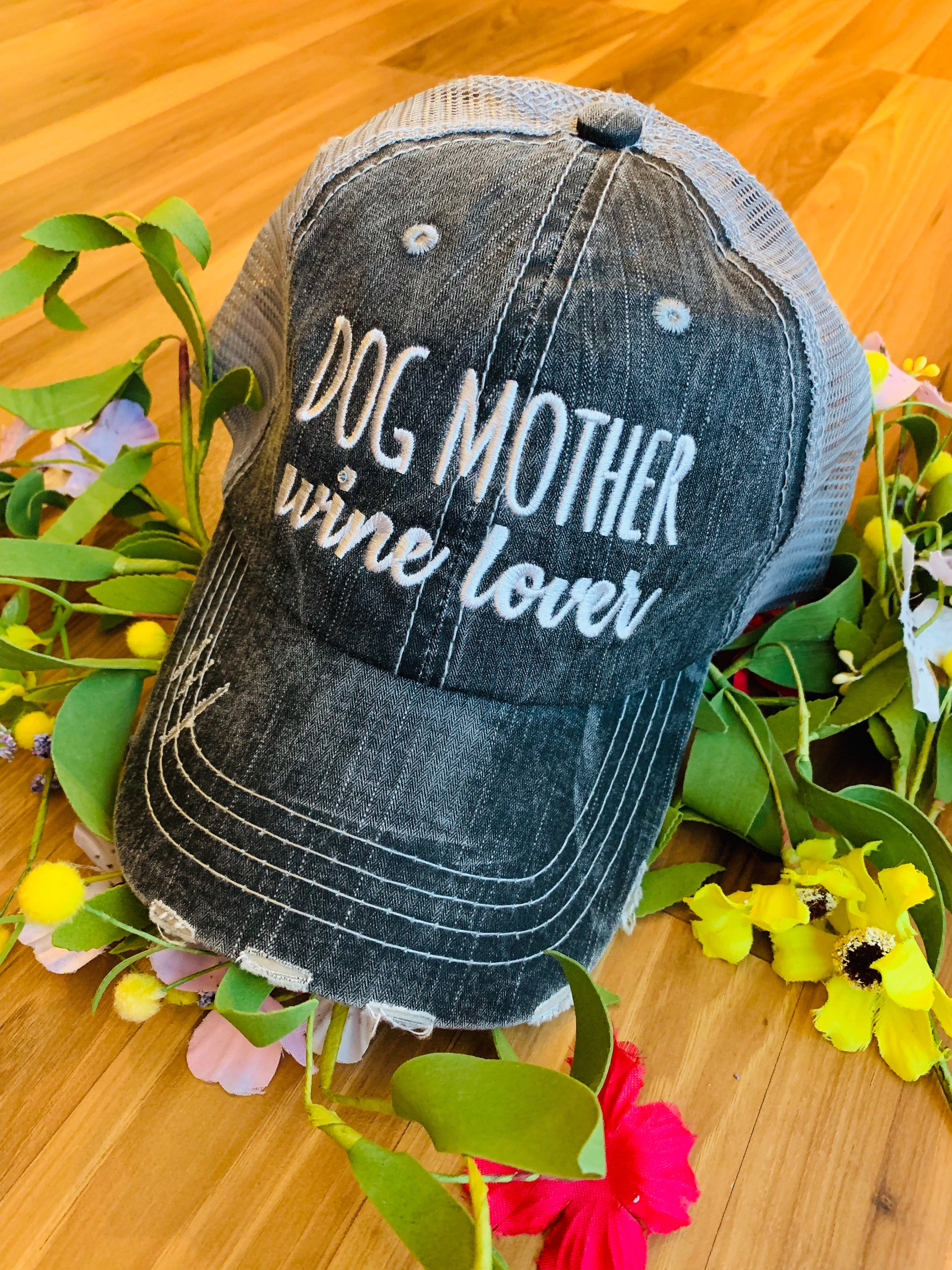 Dog mother wine lover cheap hat