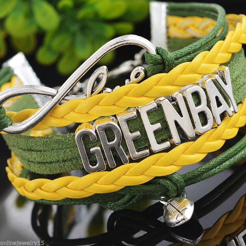 Bracelet {Packers OR Green Bay} Green.yellow.white.silver 2 OPTIONS! Packers or Green Bay - Stacy's Pink Martini Boutique