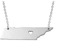 State necklaces! Stainless steel | All states available | Heart in middle of state | Minnesota - Stacy's Pink Martini Boutique