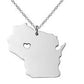 State necklaces! Stainless steel | All states available | Heart in middle of state | Minnesota - Stacy's Pink Martini Boutique