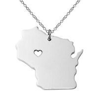 State necklaces! Stainless steel | All states available | Heart in middle of state | Minnesota - Stacy's Pink Martini Boutique