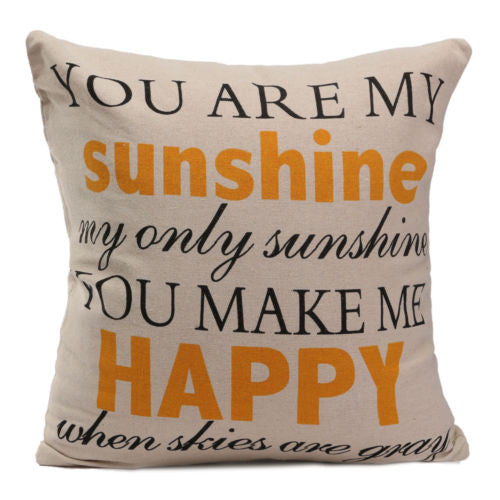 Pillowcase of filled pillow { You are my sunshine } - Stacy's Pink Martini Boutique