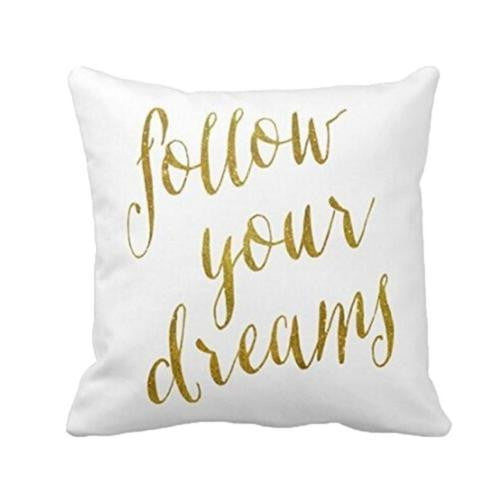 Pillow {Follow your dreams} - Stacy's Pink Martini Boutique